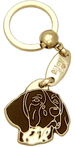 GERMAN SHORTHAIRED POINTER BROWN <br> (keyring, engraving included)